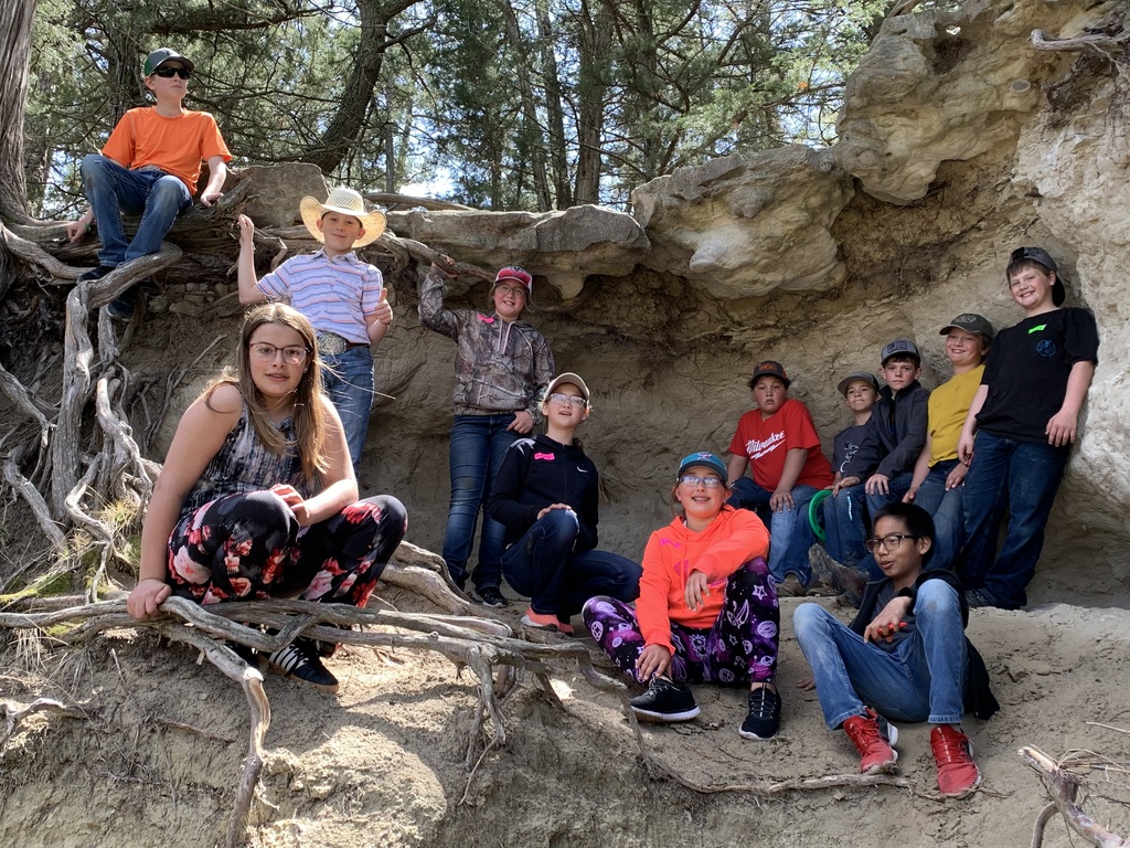 The 5th graders had fun exploring the trails around the park.